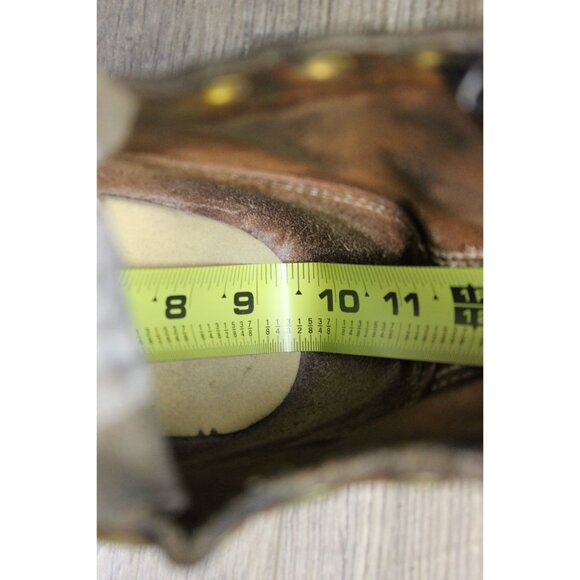 Safety and Supply co vintage men\'s brown leather moc toe 7 eye work‎ boots 6-6.5 main image 4